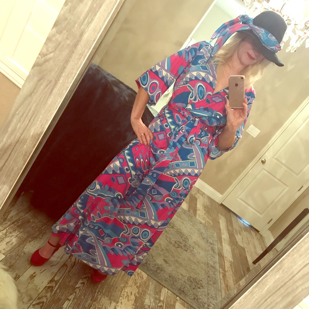 Nikki Poulos Maxi Dress & matching scarf!